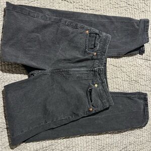 Black straight leg jean
